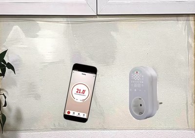 Radiador transparente madera WIFI HERGA ENERGYT