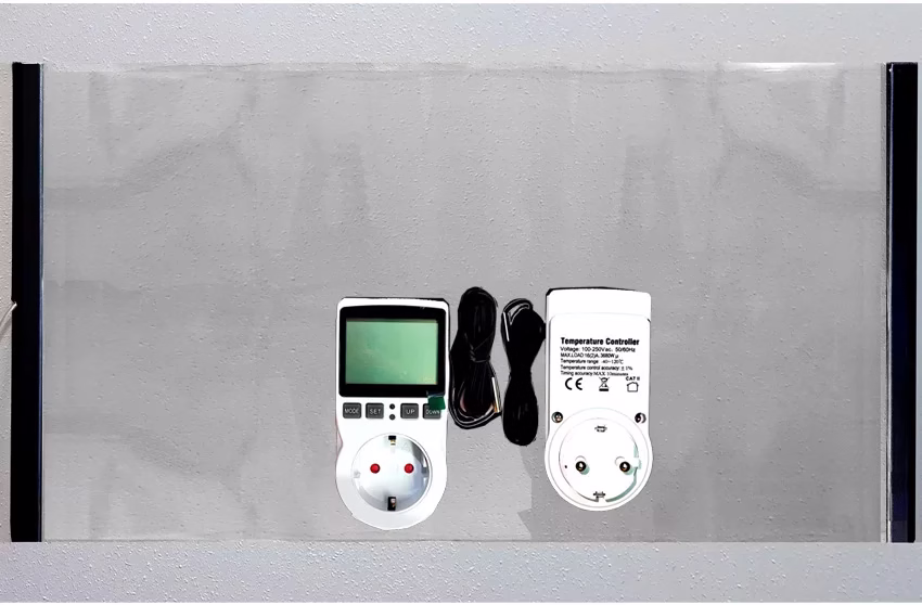 Radiador Transparente Infrarrojos 2 Radiador transparente negro DIGITAL HERGA ENERGYT