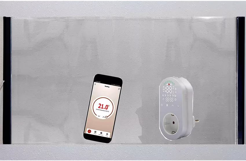 Radiador transparente negro WIFI HERGA ENERGYT